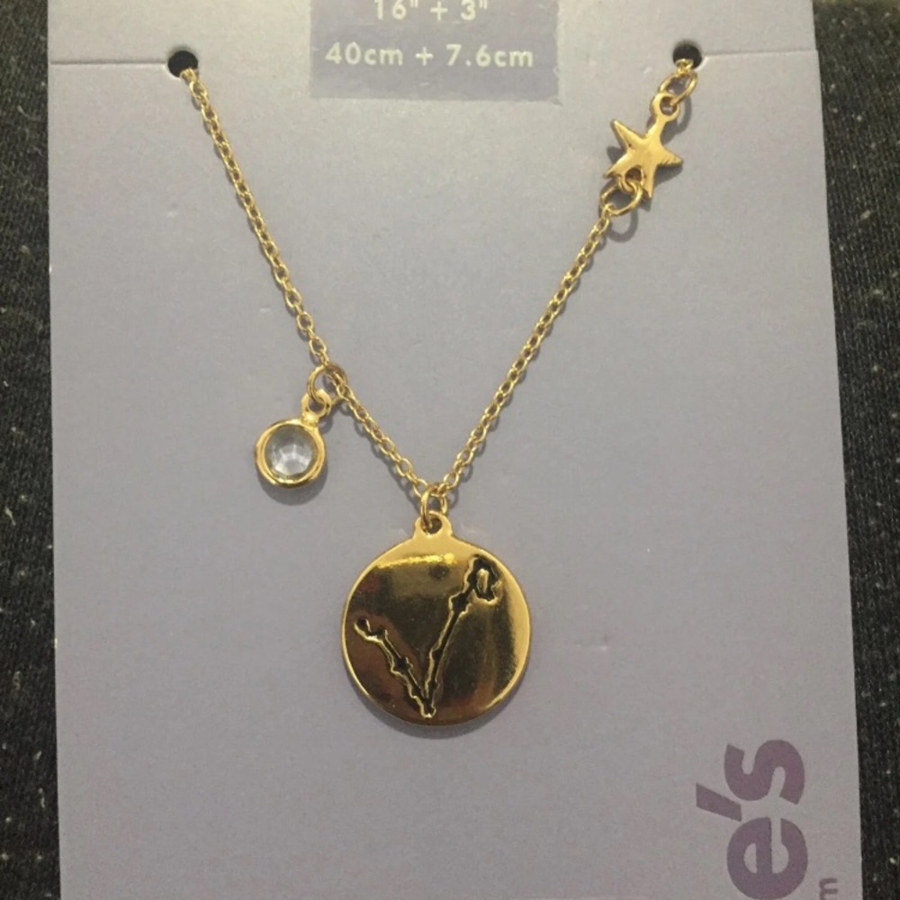 Cute Pisces Golden Necklace from Claire’s